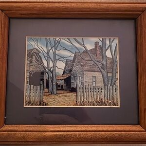 Art Print framed in wood frame Long Grove Art 5x7